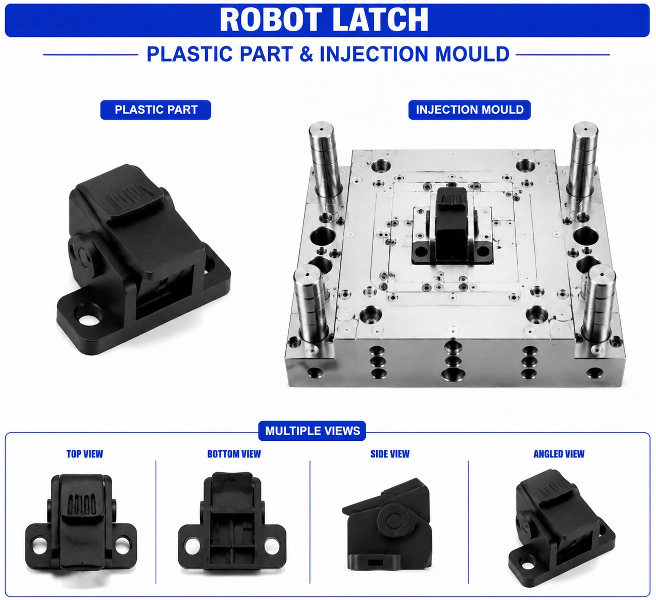 Robot Plastic Latch Mould and Moulding Services